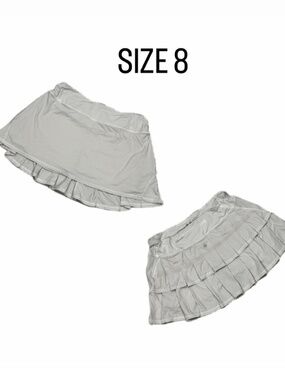 Lululemon Athletica Pace Rival Skirt Tall | White | Tennis Skirt | Size [8].